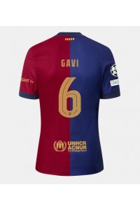 Fotbalové Dres Barcelona Paez Gavi #6 Domácí Oblečení 2024-25 Krátký Rukáv